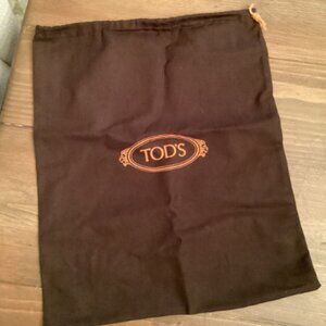 TOD'S DRAWSTRING DUST BAG SHOE STORAGE  13.5”x15”
